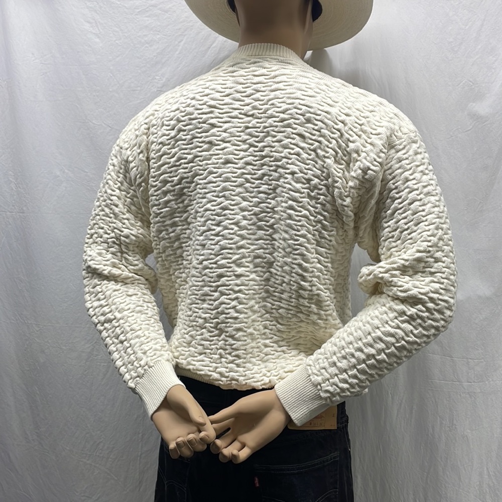 Generra Men's Off White Classic Pulllover Sweater - Picture 4 of 7